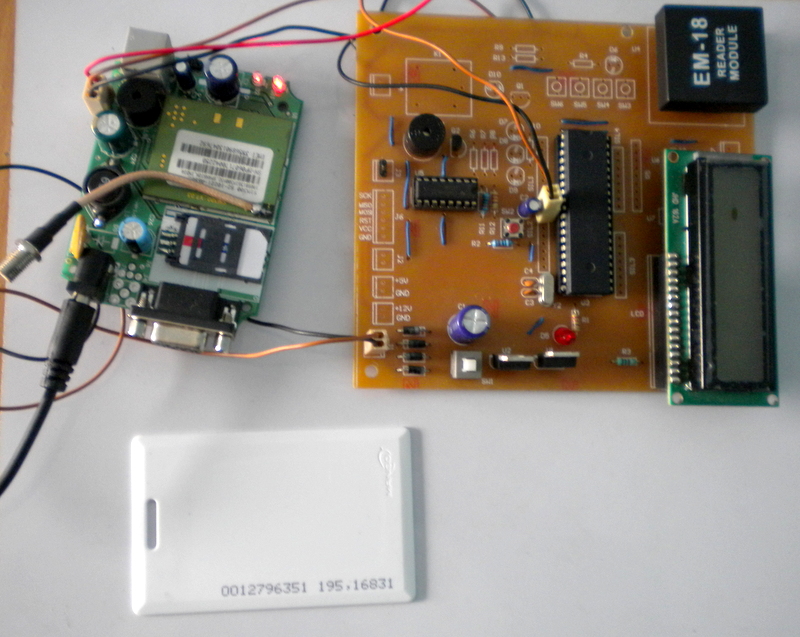 RFID CUM GSM Vehicle Tracking system